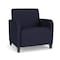 Lesro Siena Lounge Reception Wide Guest Chair, Black, OH Navy Upholstery SN1201 - alternate 1